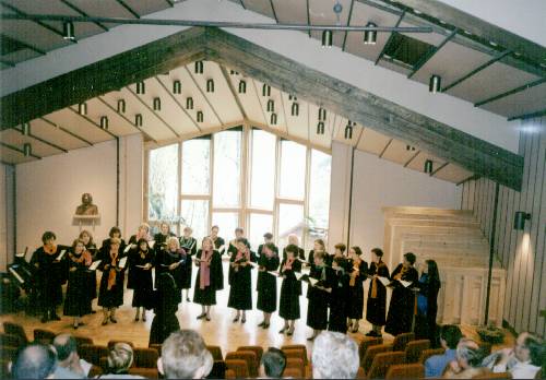 Liepos is performing in the Edvard Grieg Hall, Bergen (1995)